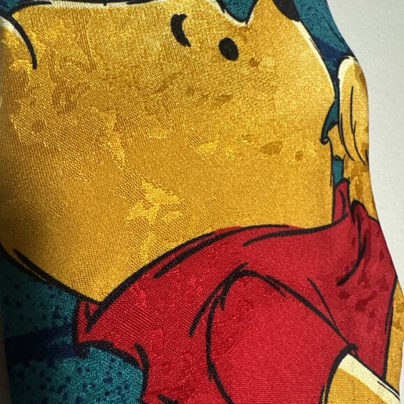 The Disney Store Winnie The Pooh Tigger Eeyore Silk Tie Made in Italy Mens Gift - Picture 6 of 11